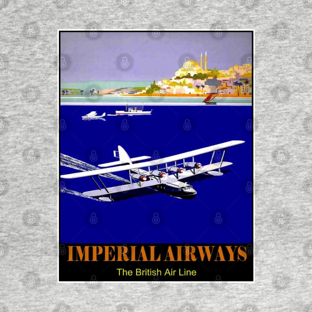 Imperial Airways : Vintage Seaplane Travel Print by posterbobs